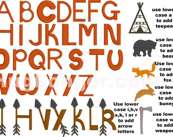 Tribal Font (Uppercase) BX files HL2223 embroidery files