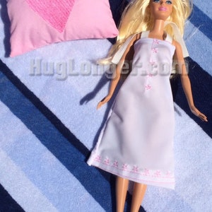 In the Hoop Fashion Doll Sleepover Set: Sleeping bag, pillow and nighty digital design files for embroidery machines