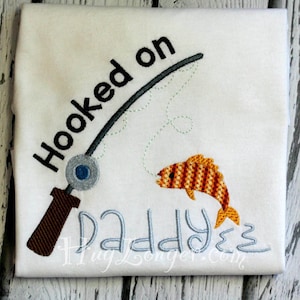 Embroidered Hooked On Daddy HL2145 embroidery file