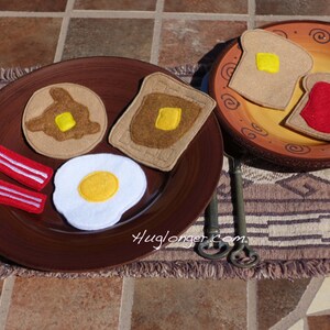 In The Hoop Breakfast Play Food embroidery file