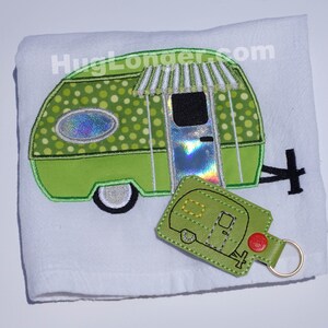 Camper Applique AND Key Fob HL1029