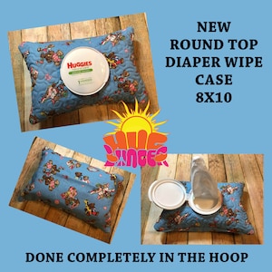 ITH Diaper Wipe Case Round Top hl6152