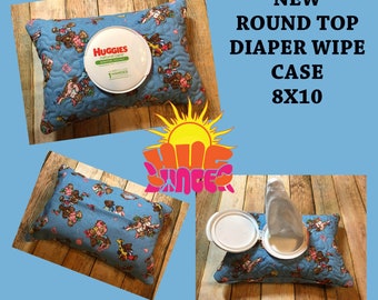 ITH Diaper Wipe Case Round Top hl6152