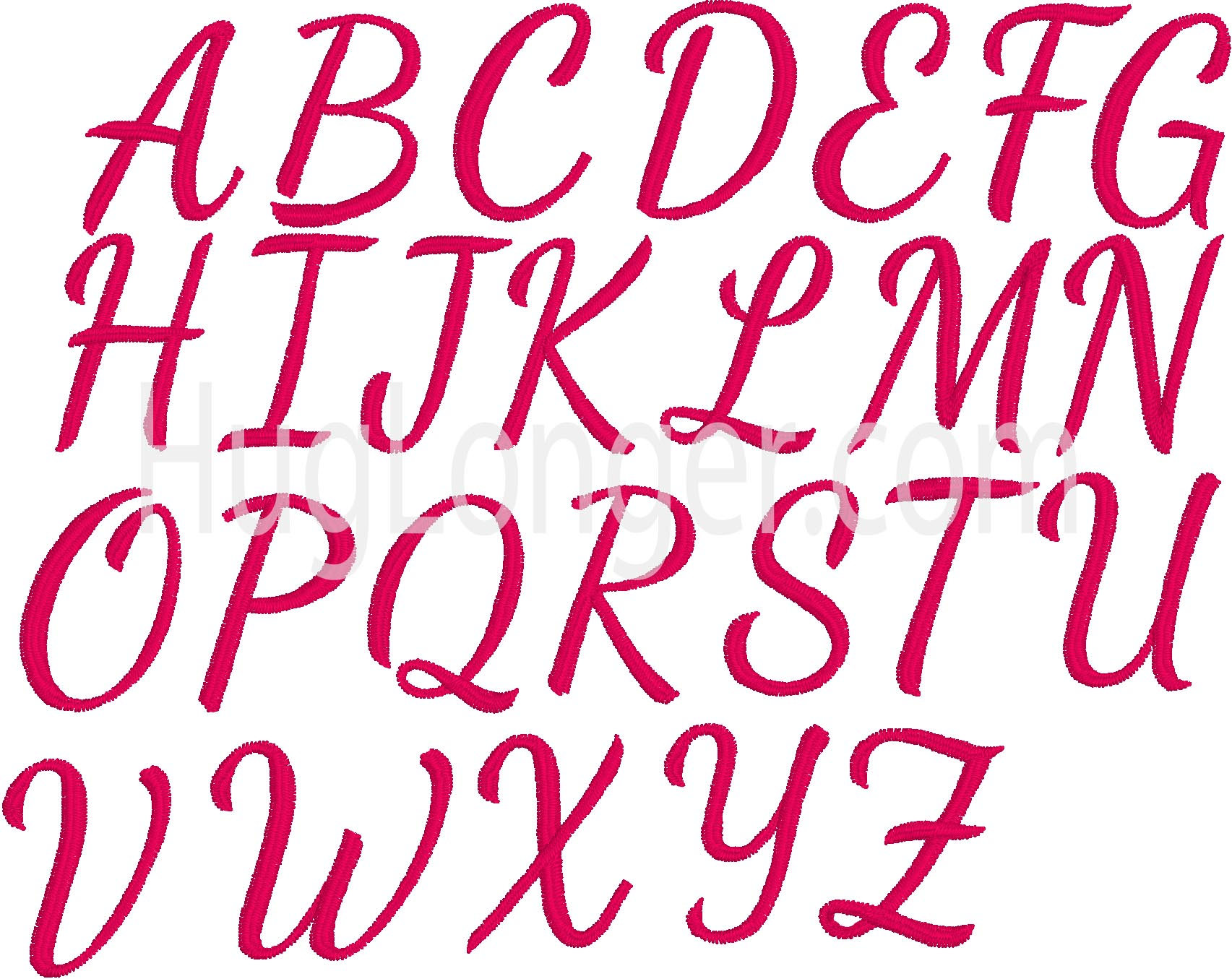 Dancing Font Script HL2169 embroidery file PLUS BX format!