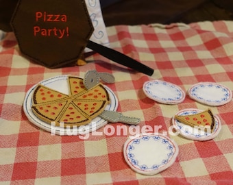 ITH Fashion Doll Pizza Party set HL2040 embroidery files