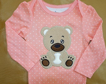 Applique Baby Bear embroidery file