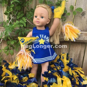 ITH 18 inch doll Sports Fan Hand and Banner HL2063 embroidery files
