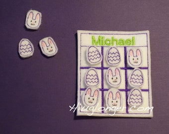 ITH Easter Tic Tac Toe game embroidery file