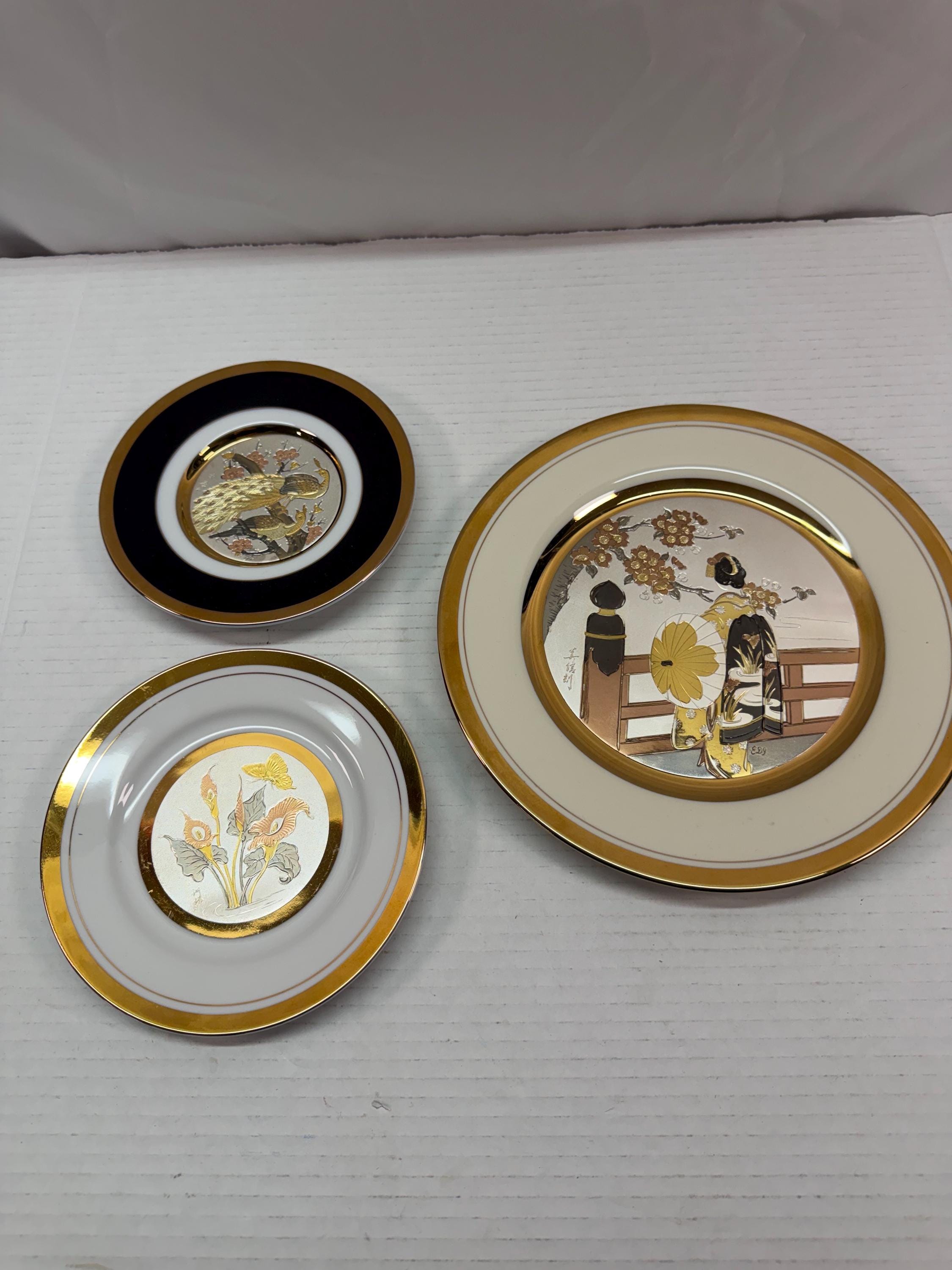 particle multi plate gold パーティクル 皿 陶器 24kt Japan Plate - Etsy