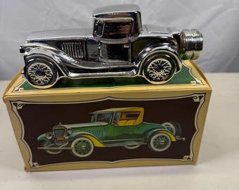 Vintage Avon Sterling Six Tai Winds After Shave Car Bottle Silver W/Box Emptied