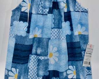 Denim Floral Pillowcase Dress