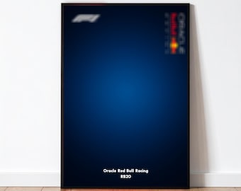 42206 Technical Racing Car Poster, RB20 Style Navy Blue Wall Art for Technic Collectors, Modern Open Wheel Motorsport Digital Download