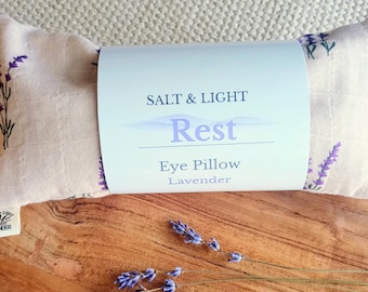 Lavender Eye Pillow, Relaxation Eye Mask, Stress Relief Spa Gift for Her, Handmade Self Care Gift, Removable Cover