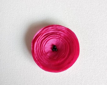 Fuchsia Pink Silk Poppy Embellishment