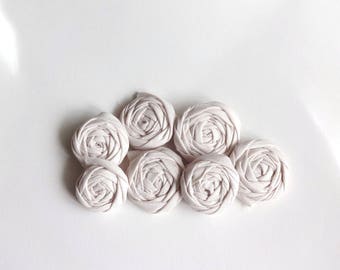 Creamy Fabric Handmade Rosettes Embellishment