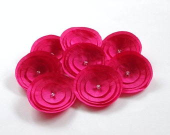 Handmade Hot Pink Silk Poppies Embellishment