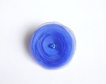 Cornflower Blue Organza Poppy Embellishment