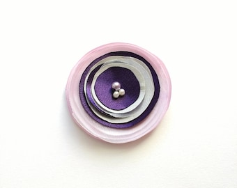 Purple and Ivory Poppy Embellishment