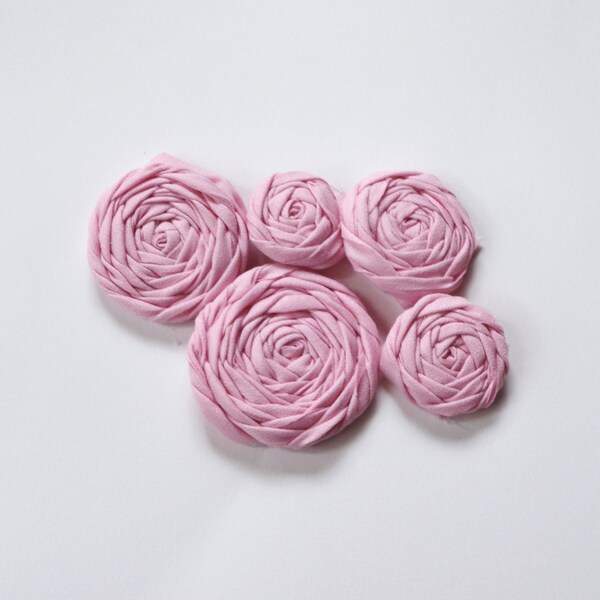 Pink Rosette Fabric Etsy