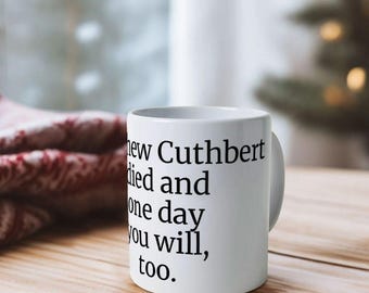 Caneca "Matthew Cuthbert Morreu" | Anne de Green Gables Memento Mori Caneca de Café da Cultura Pop