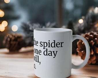 Caneca de presente memento mori da cultura pop "Charlotte, a Aranha, Morreu" (A Teia de Charlotte)