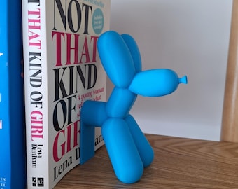 Balloon Dog Bookend Set, Modern Book Holder, Cute Desk Decor, Minimalist Shelf Decor, Gift for Book Lovers, Home Office Decor