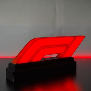 Motorsport Inspired LED Desk Light, Racing Style Ambient Lamp, Gamer Setup Light, Sim Racing Decor, Modern LED Lightbox