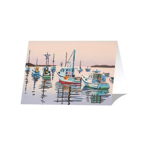 Wade Zahares&quot; Greeting Cards &quot;Lobster Boats&quot;