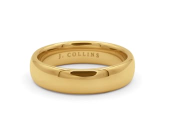 Dynasty Gold Bandring - Spiegelglatte Oberfläche, zeitlose Eleganz