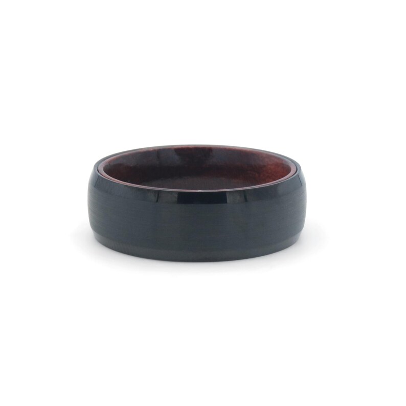 The Eclipse Ring: Polished Black Finish, Reflective Accents, Men's Sophisticated Style image 1