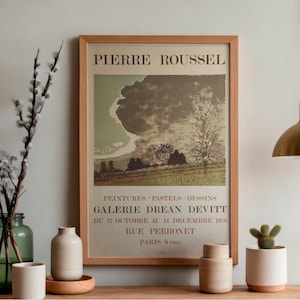 Pierre ROUSSEL - Manifesto litografico - Galleria Drean Devitt - PARIGI 1976