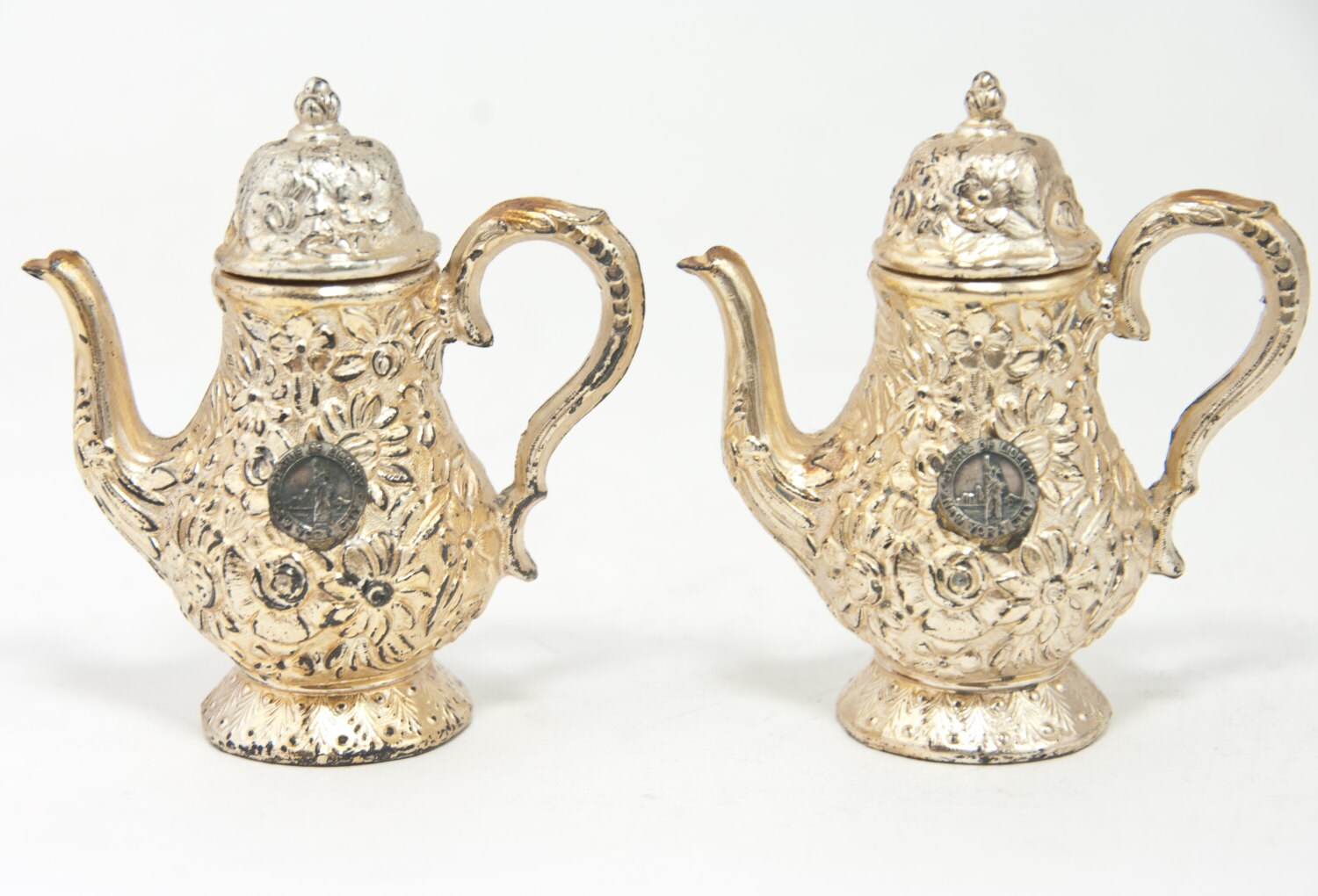 Vintage Statue of Liberty Pewter Salt and Pepper Shakers Etsy