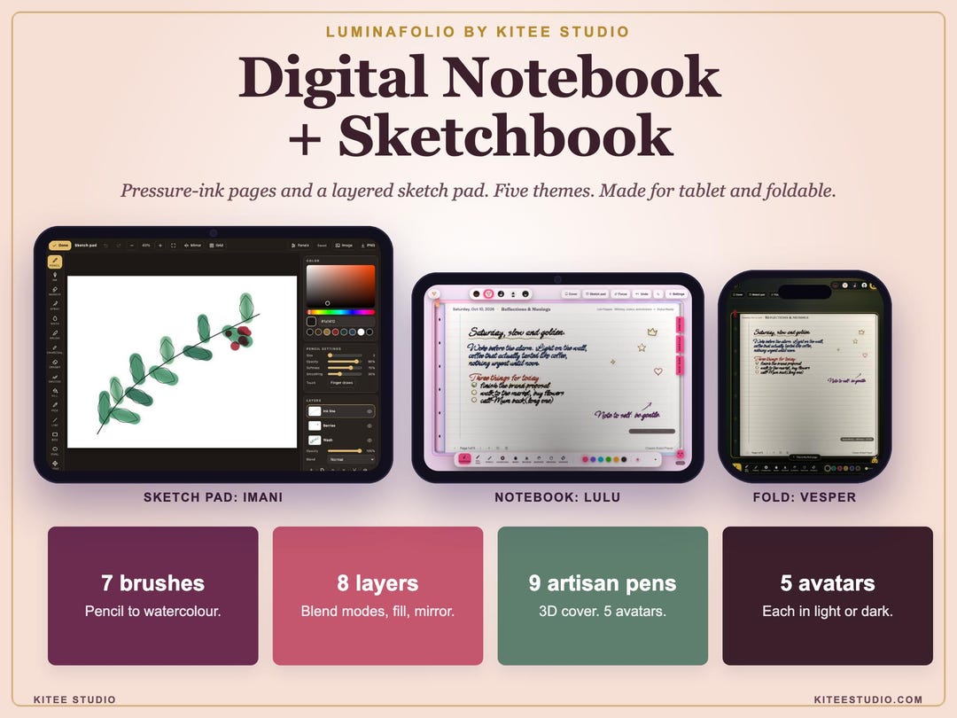 Luxury Digital Planner and Sketchbook App for Ipad, Aesthetic Art ...