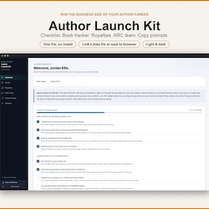 Kit de lançamento do autor com rastreador de livros, gerenciamento de royalties e ARC (download digital)