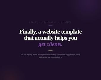 ADHD Coaching Website Template | Client Booking HTML (No Code) + Copy Prompts (Digital Download)