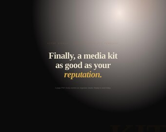 Keynote Speaker Media Kit Template | Look Credible & Get Booked | Professional Press Kit for Events and Brands