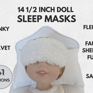 Doll Sleep Mask for 14–14.5 Inch Dolls, Handmade Doll Pajama and Bedtime Accessory