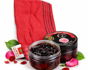 Conjunto Hammam, Sabonete Beldi Preto, Luva Kessa | Kit Spa Marroquino | Esfoliação Profunda e Pele Macia