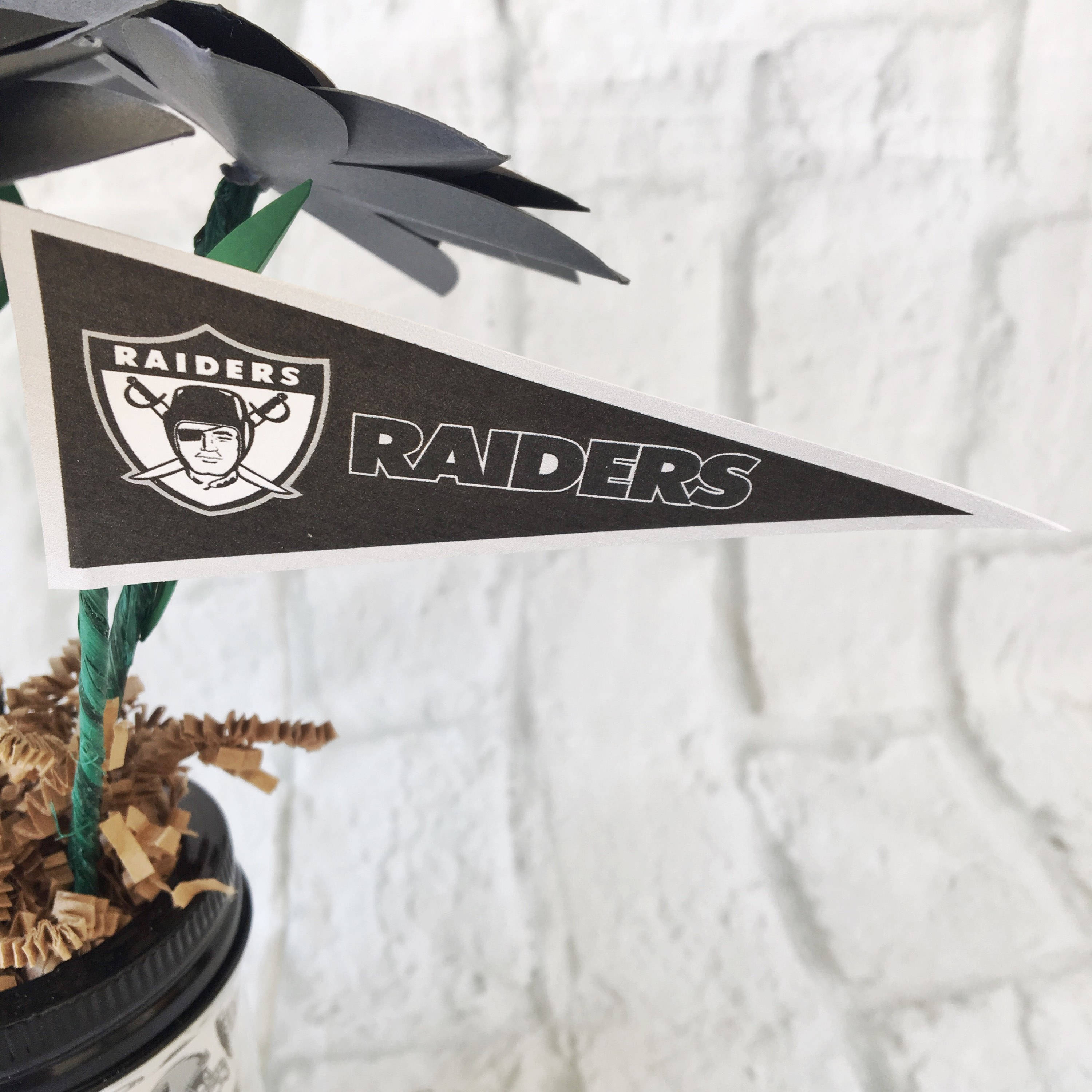 Oakland Raiders Handmade Paper Flower Bouquet Etsy
