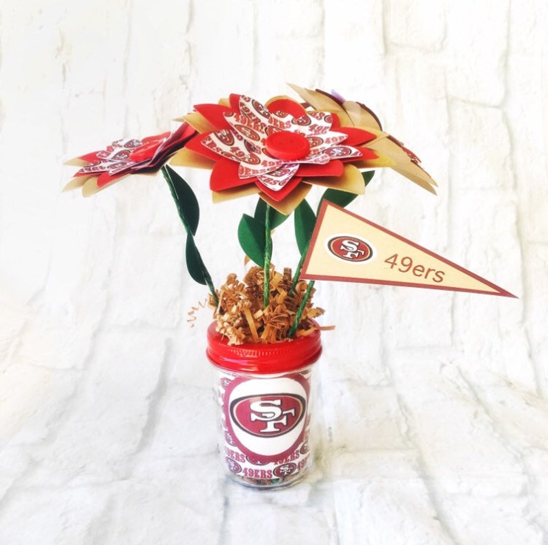 San Francisco 49ers Paper Flower Bouquet | Etsy