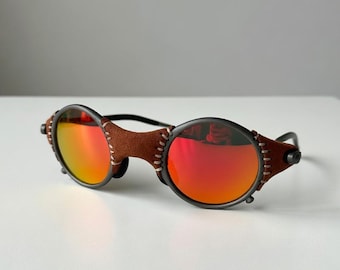 Tyler Durden Fight Club Sunglasses | Gothic Orange Polarised Tinted Shades