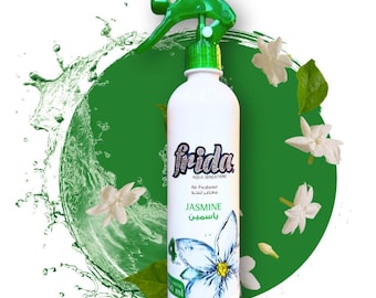 Ambientador natural Frida JASMINE (6 x 460 ml) - Fragancia duradera para el hogar, el coche, las alfombras y cualquier habitación.