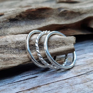 Silver Stackable Rings, Silver Ring Bands, Dainty Silver Rings