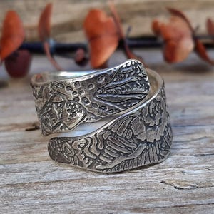 Argentium Silver Ring, Wide Band Ring, Silver Ring Band, Index Finger Ring, Tropical Ring, Starfish Ring, Thumb Ring