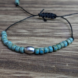 Boho Bracelet, Seed Bead Bracelet, Beaded Bracelet, Cord Bracelet, Boho Jewelry, Ladies Adjustable Bracelet, Handmade Beaded Bracelet