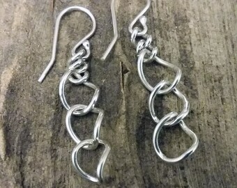 Silver Link Earrings