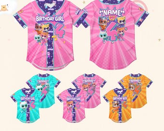 Kids Birthday Shirt SuperKitties Jersey Custom Name Age Outfit Cute Cat Theme Birthday Girl Boy Personalized Gift