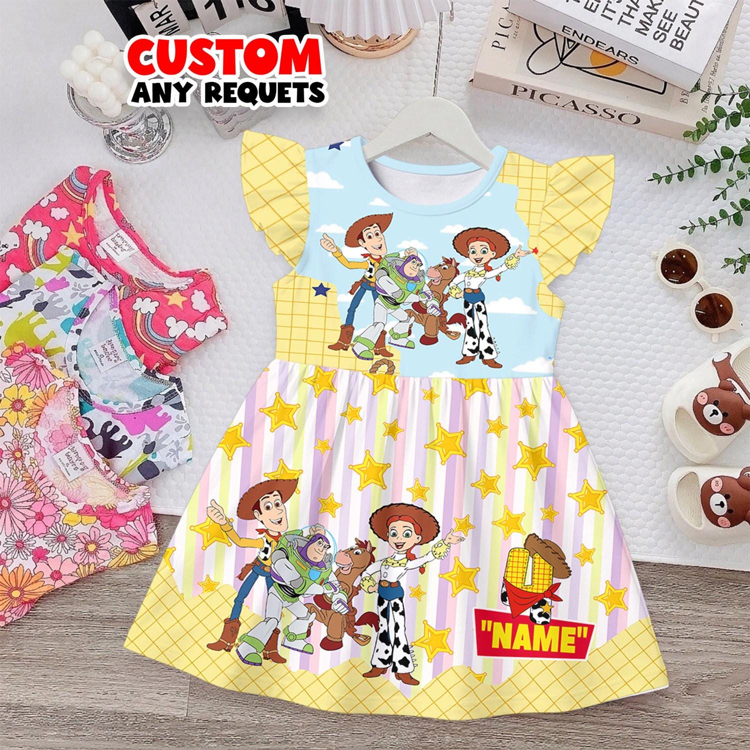 toy story birthday dress Cowgirl Toddler Costume Dress, Western Birthday Party Outfit, Toy Story Inspired
