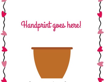 Printable Valentine's Day Flower Handprint