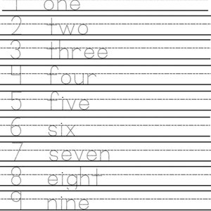 Number Tracing 2 Printable Worksheets - Etsy